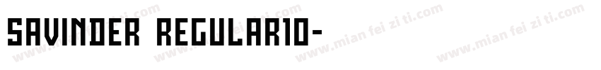 Savinder Regular10字体转换